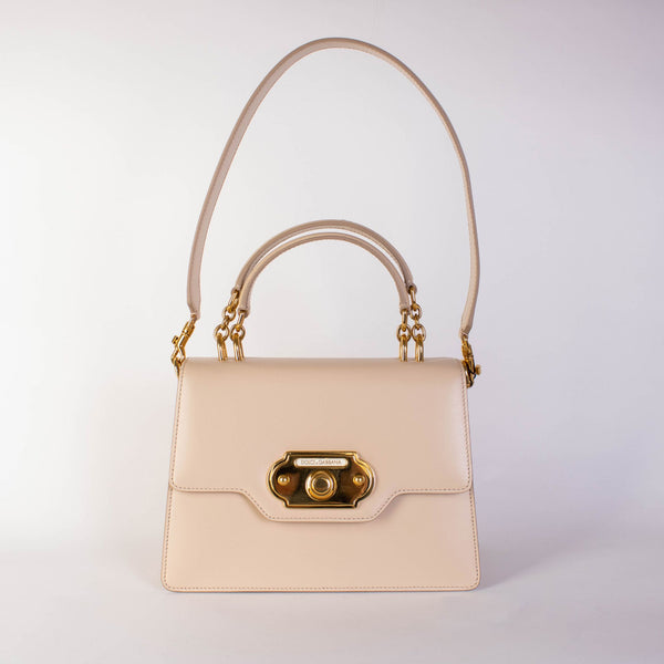 Beige Leather Welcome Handbag