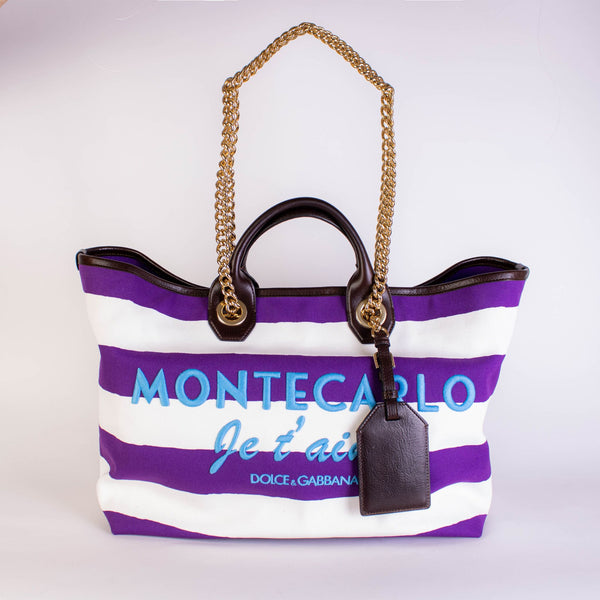 Striped Montecarlo Beach Bag