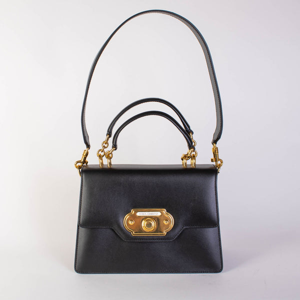 Black Leather Welcome Handbag