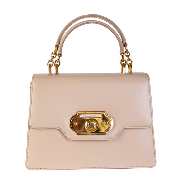 Beige Leather Welcome Handbag