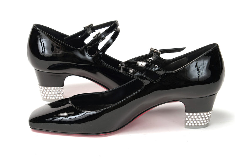 Black/Lin Black Aquajane 45 Patent Heel