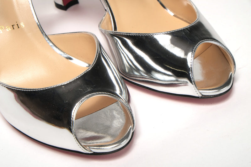 Silver/Black Pansy 85 Specchio Heels