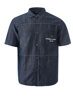 Blue Denim Short Sleeves Shirt