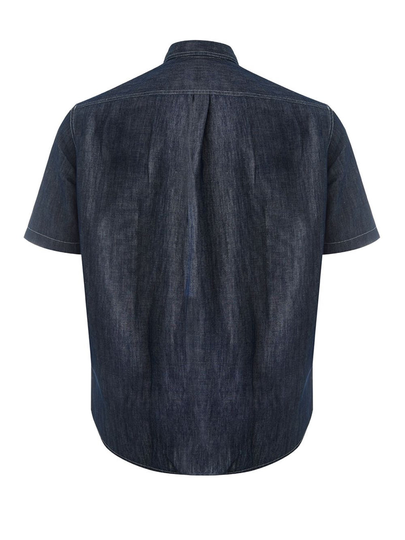 Blue Denim Short Sleeves Shirt