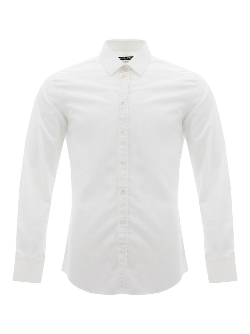 White Slim Fit Cotton Shirt