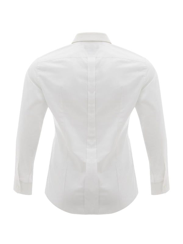 White Slim Fit Cotton Shirt