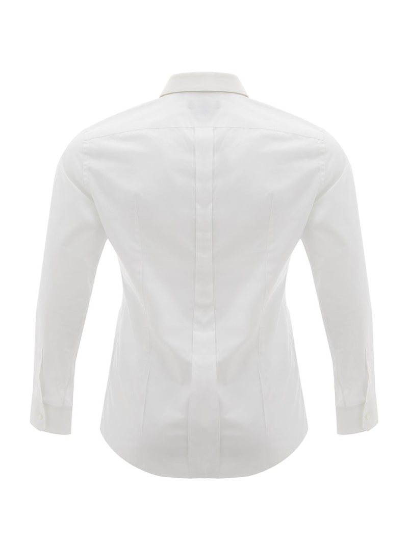 White Slim Fit Cotton Shirt