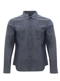 Grey Cotton Slim Fit Shirt