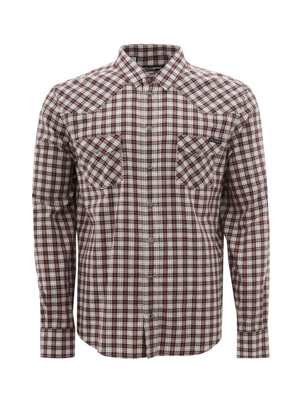 Cotton Multicolor Check Slim Fit Shirt