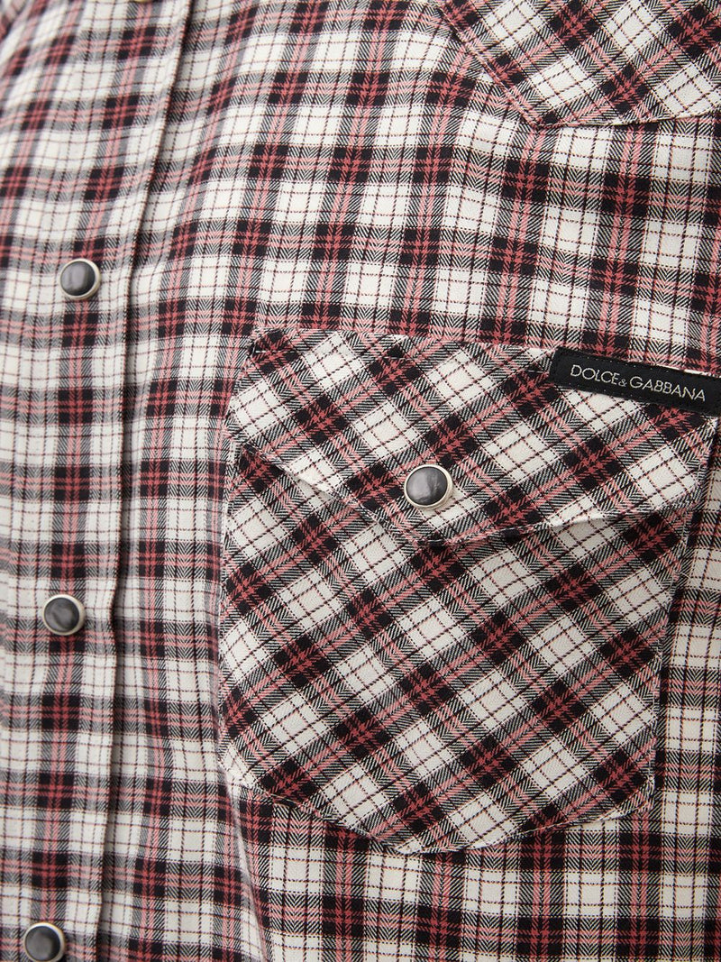 Cotton Multicolor Check Slim Fit Shirt