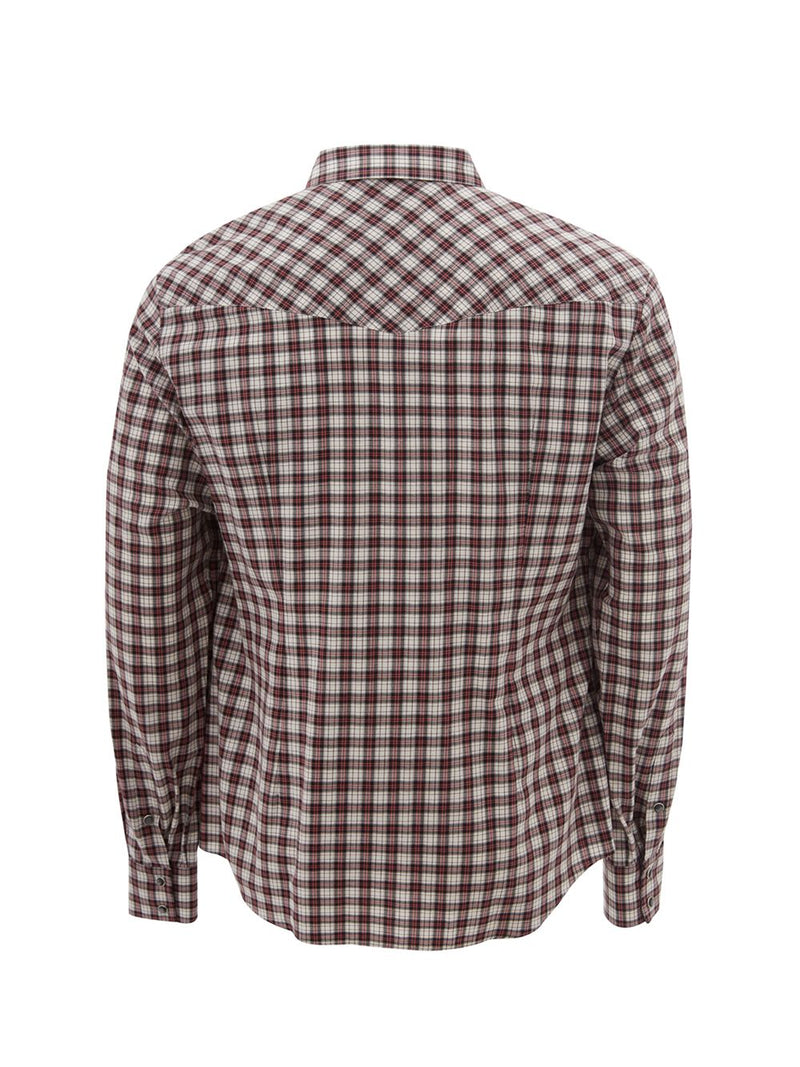 Cotton Multicolor Check Slim Fit Shirt