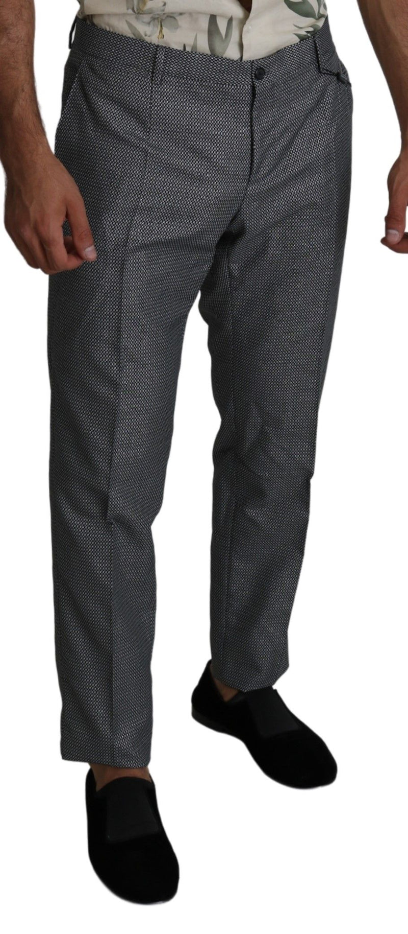 Gray Formal Dress Trouser Slim Fit Pants