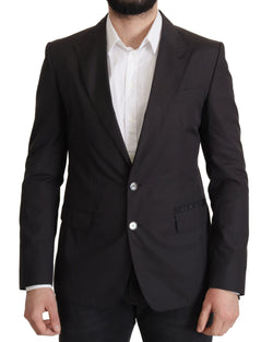 Black Single Breasted TAORMINA Breasted Blazer