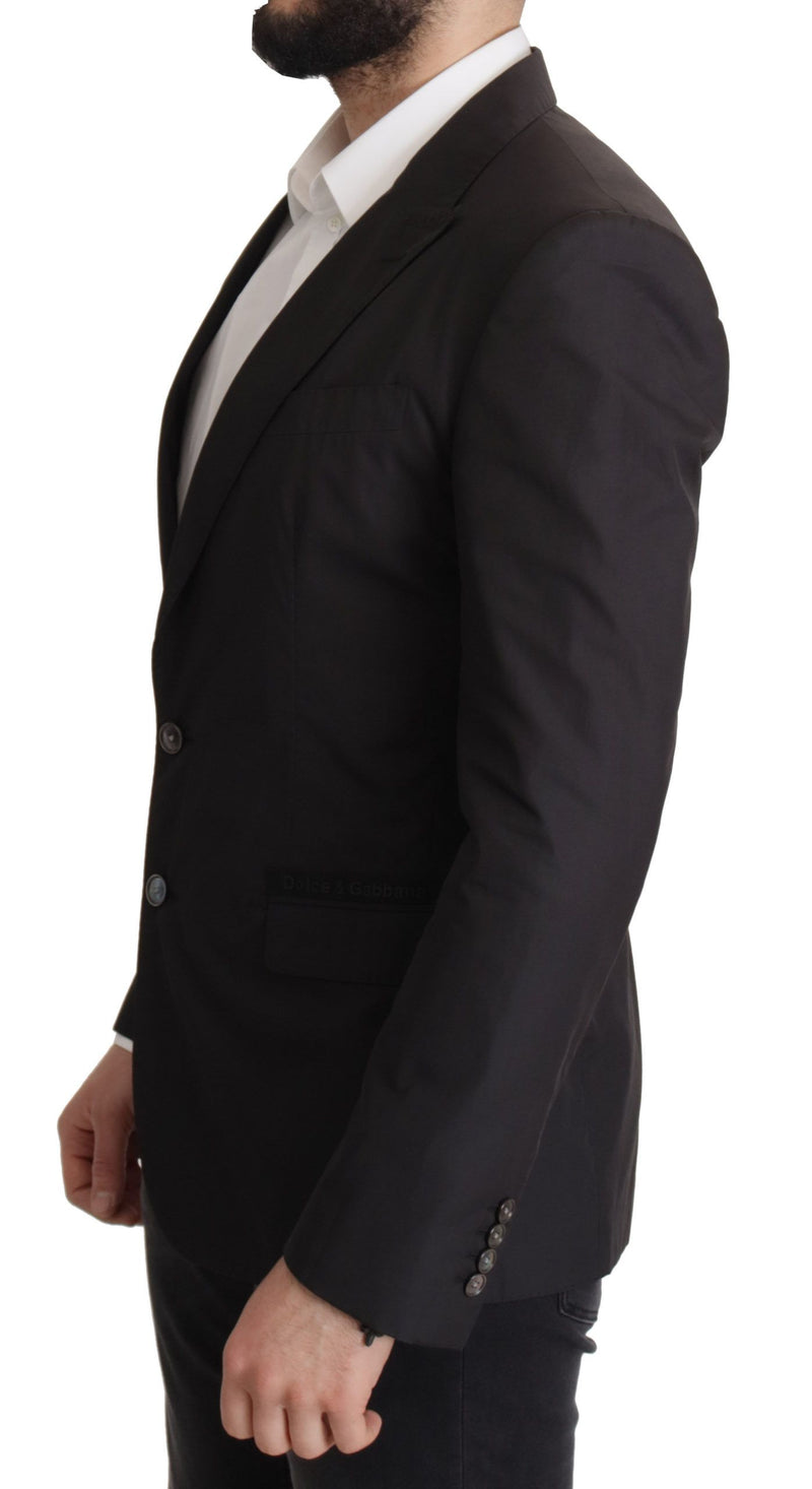 Black Single Breasted TAORMINA Breasted Blazer