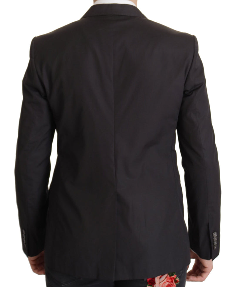 Black Single Breasted TAORMINA Breasted Blazer