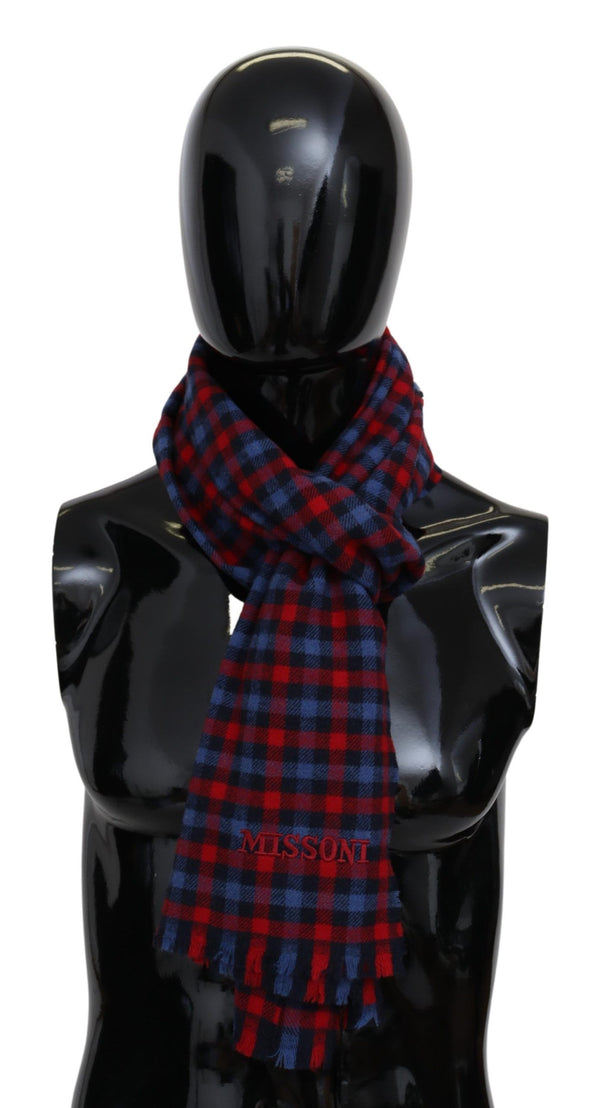 Multicolor Check Wool Unisex Neck Wrap Scarf