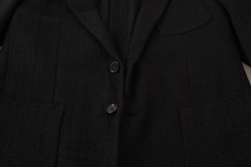 Black Single Breasted Coat Men Blazer