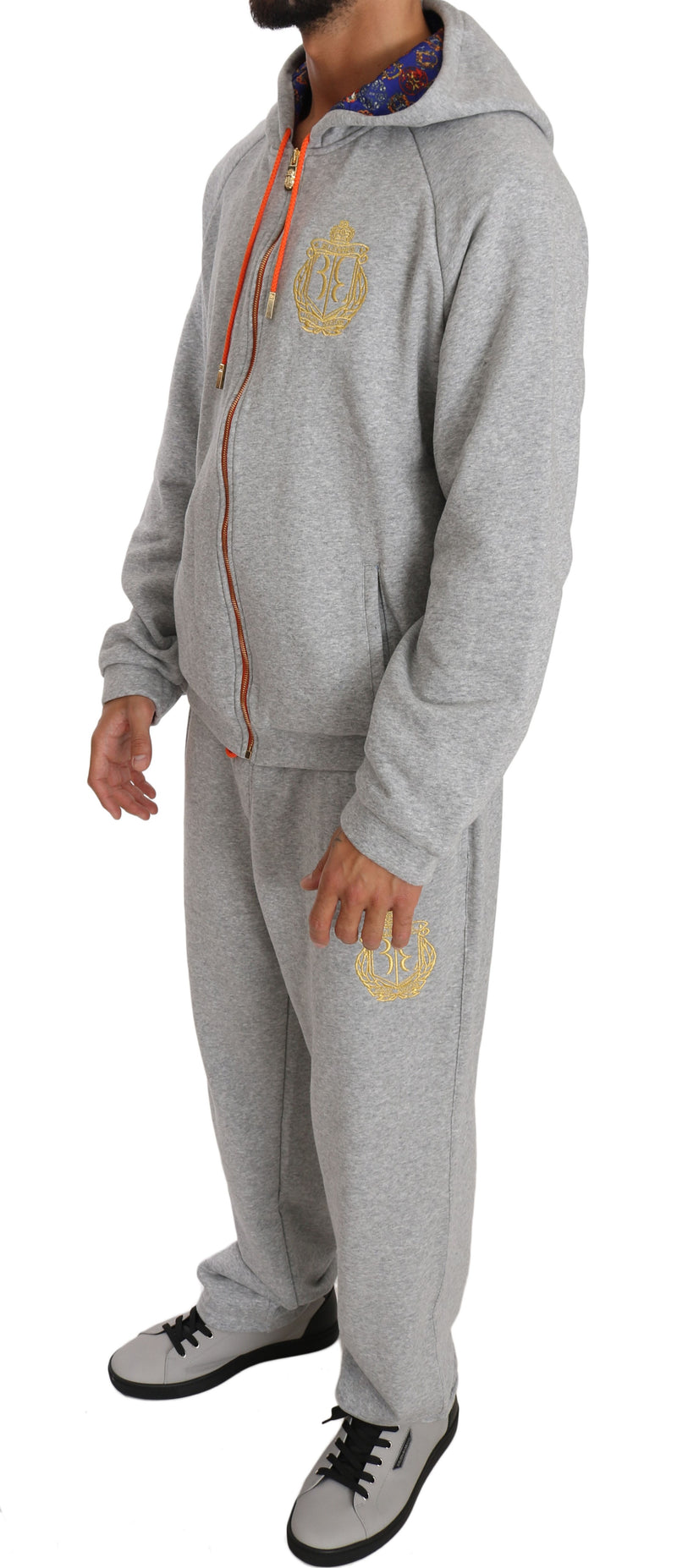 Gray Cotton Sweater Pants Tracksuit