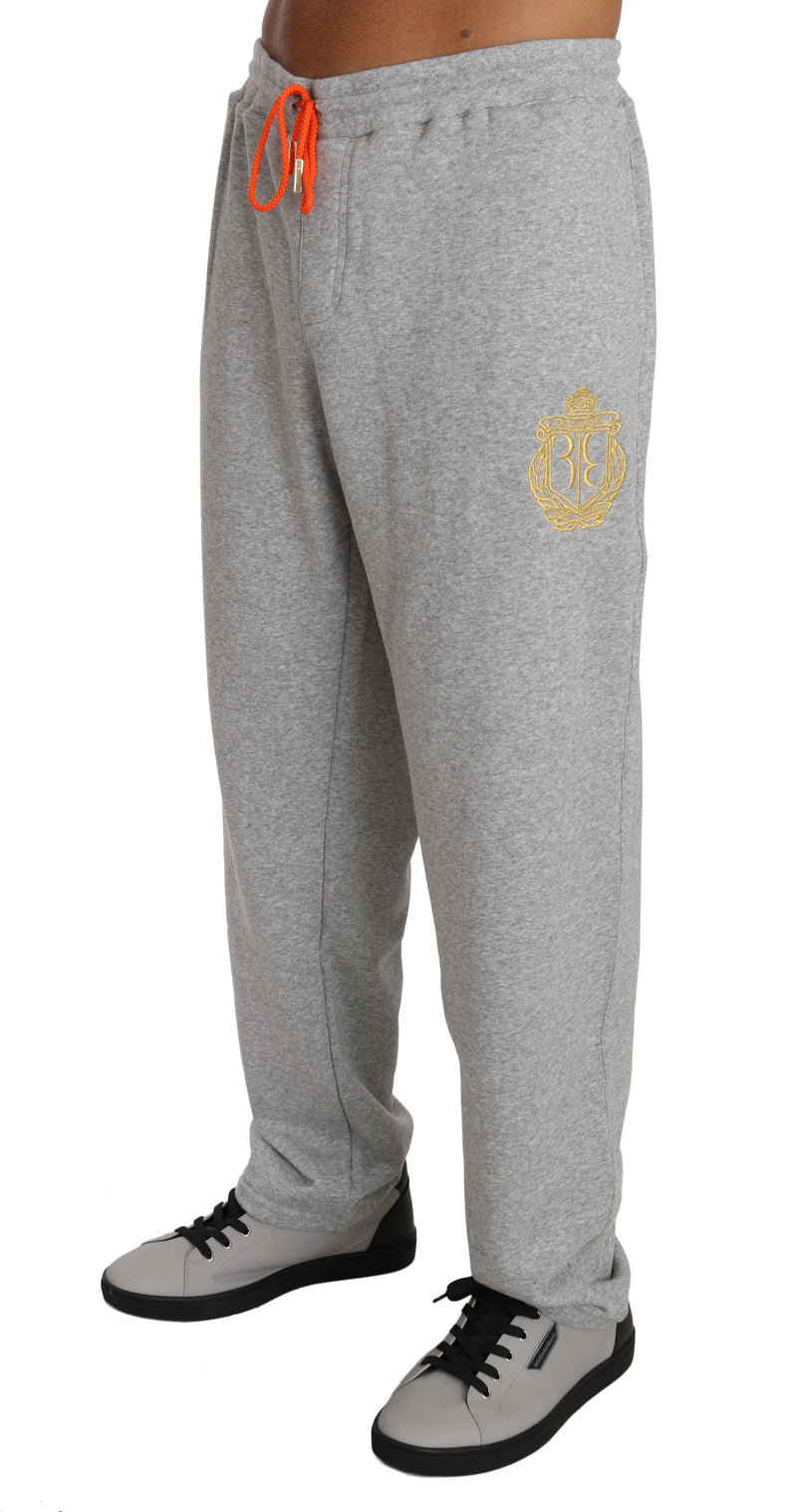 Gray Cotton Sweater Pants Tracksuit