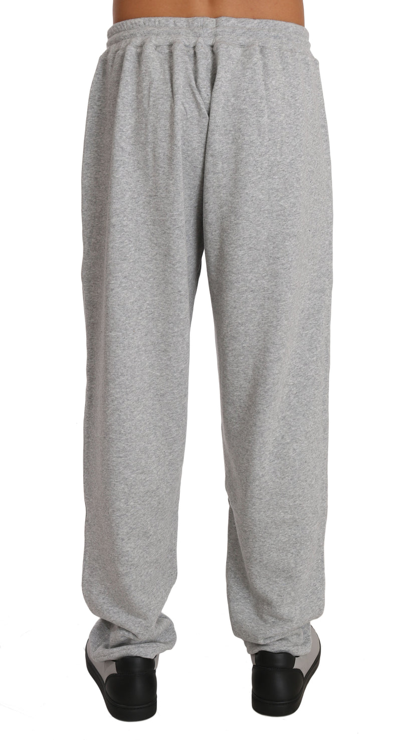 Gray Cotton Sweater Pants Tracksuit