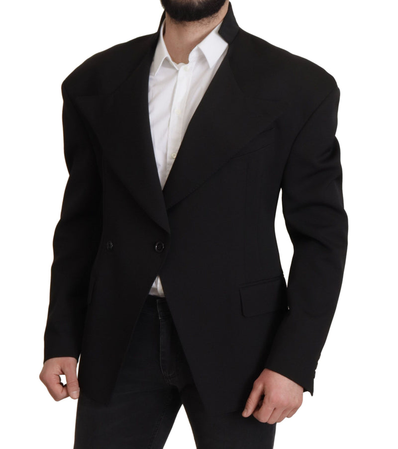 Black Wool Single Breasted Jacket Blazer