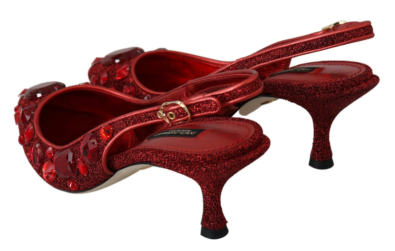 Red Crystal CHRISTMAS Slingbacks Shoes