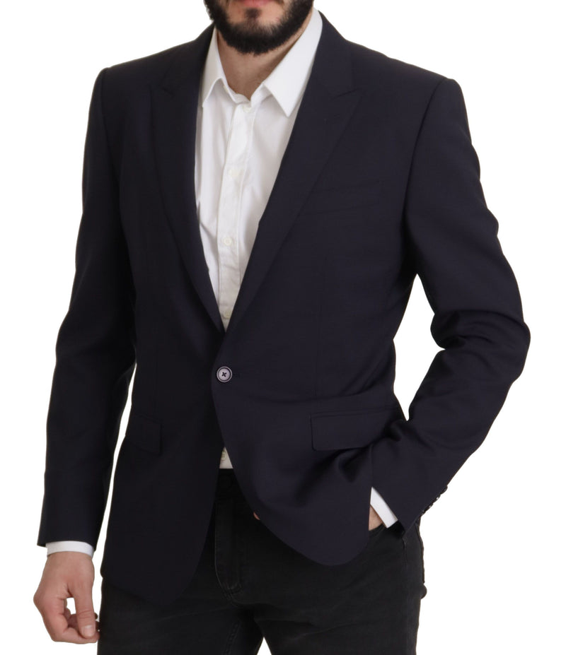 Dark Blue Single Breasted MARTINI Blazer