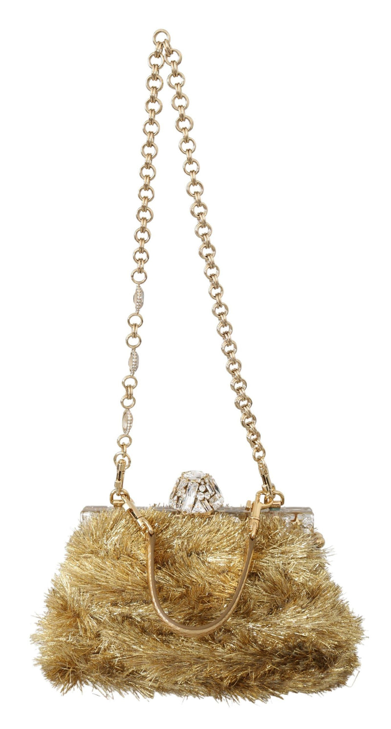 Gold Crystal VANDA Evening Party Hand Shoulder Bag