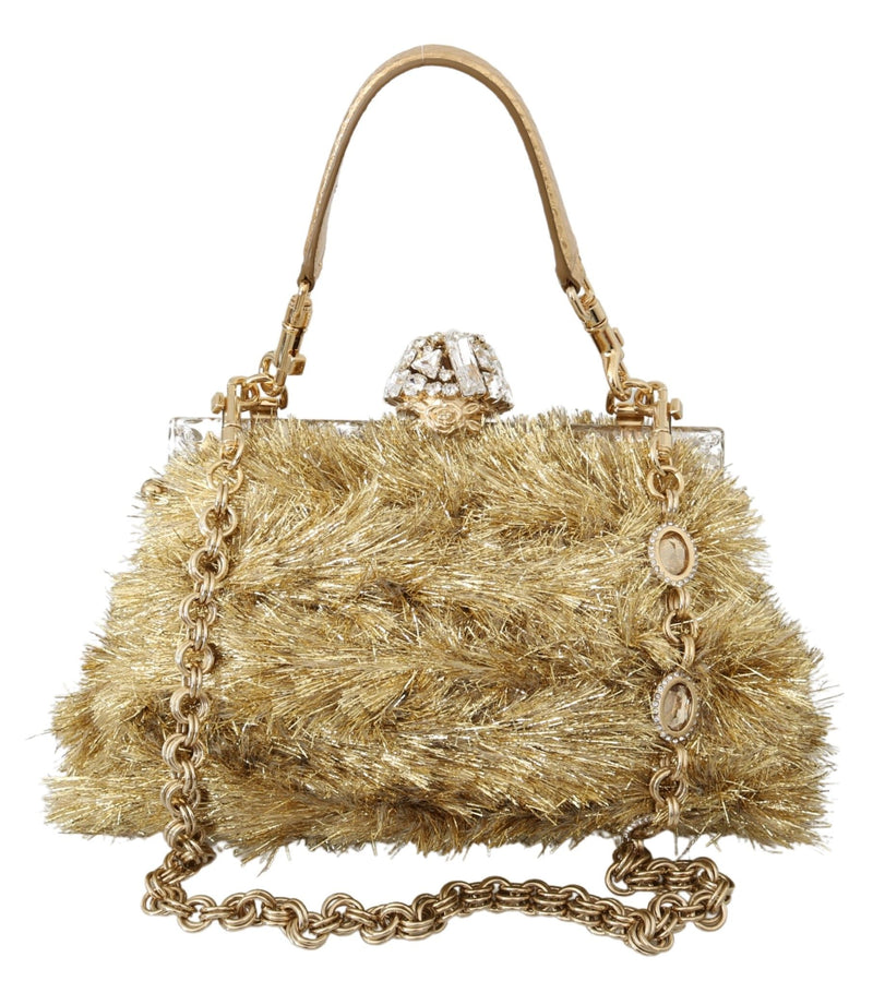 Gold Crystal VANDA Evening Party Hand Shoulder Bag