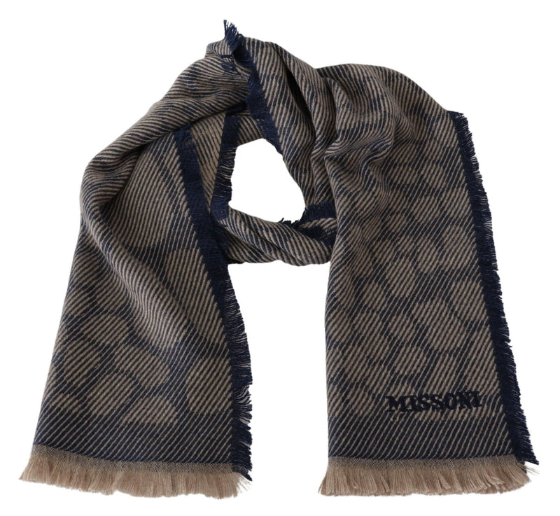 Multicolor Patterned Cashmere Unisex Wrap Scarf