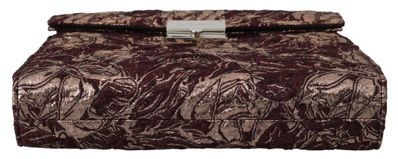 Bordeaux Jacquard Leather Mens  Document Briefcase Bag