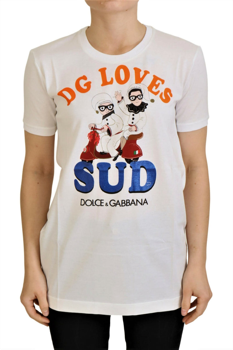 White Cotton DG Loves SUD  T-shirt