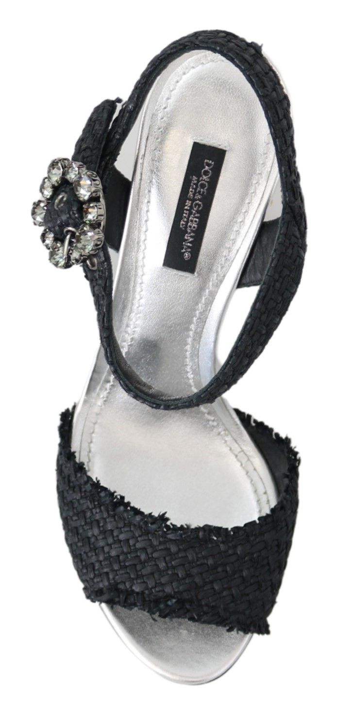 Black Crystals LED LIGHTS Sandals Shoes