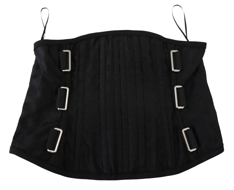 Black Wide Waist Adjustable Corset Silk Belt