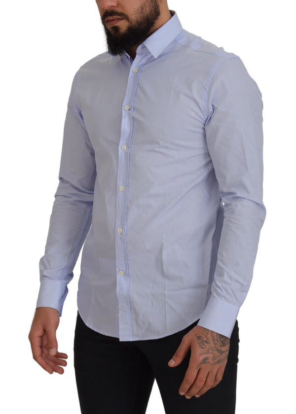 Light Blue Cotton Formal Men Shirt