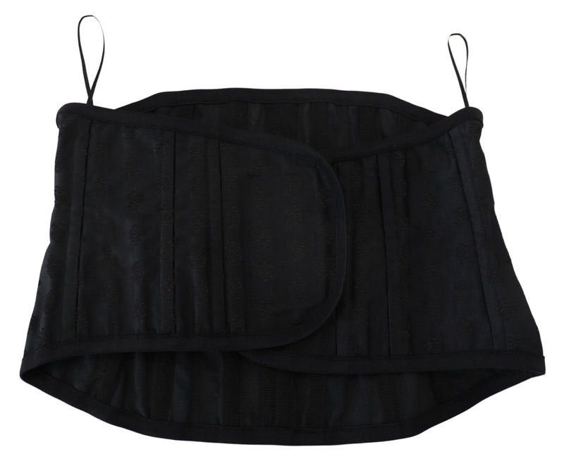 Black Wide Waist Adjustable Corset Silk Belt