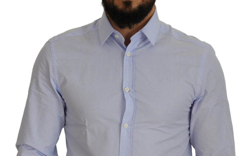 Light Blue Cotton Formal Men Shirt