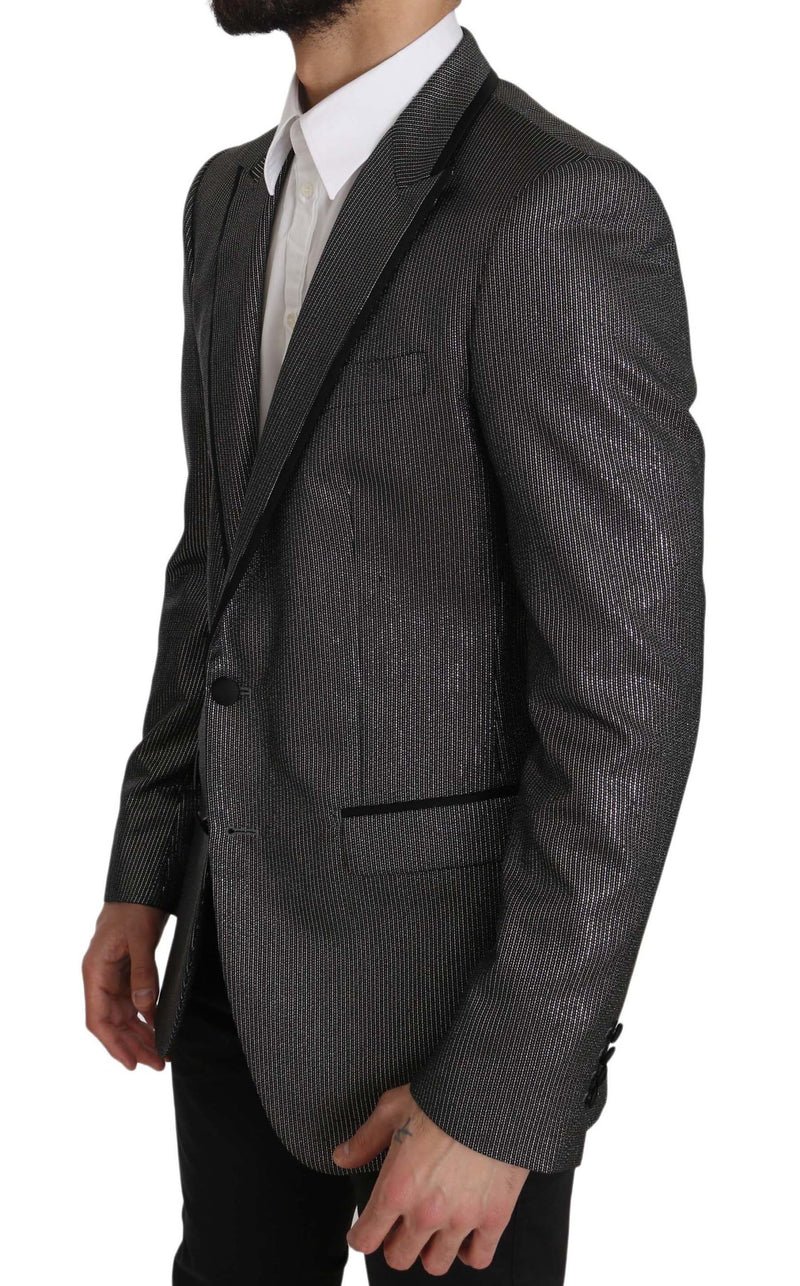 Gray Striped MARTINI Slim Blazer Jacket