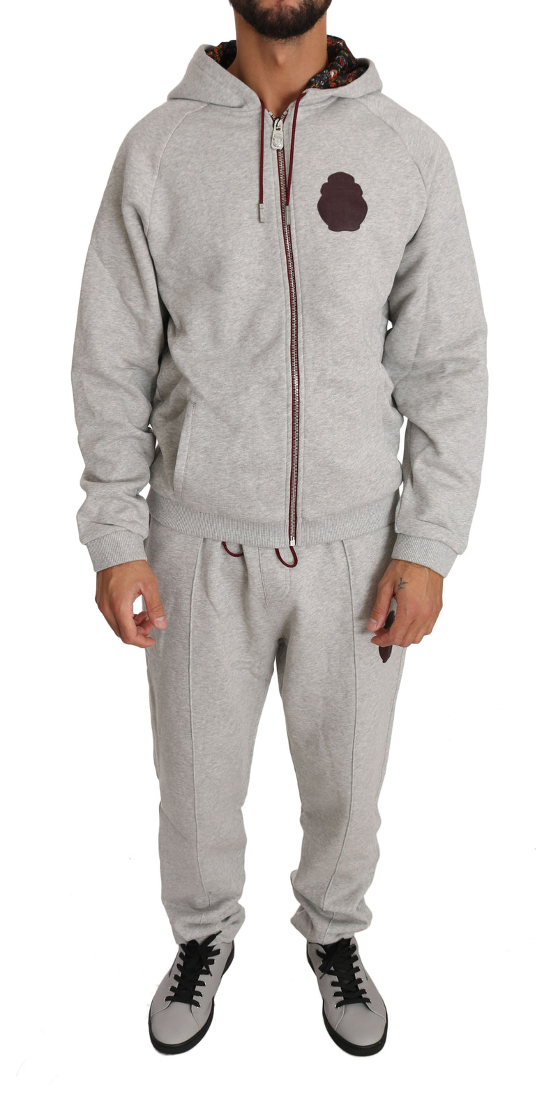 Gray Cotton Sweater Pants Tracksuit