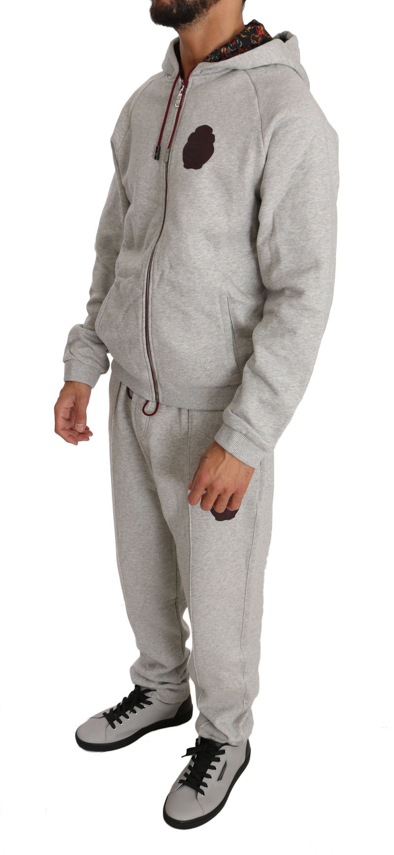 Gray Cotton Sweater Pants Tracksuit