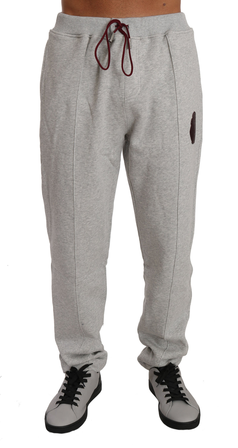 Gray Cotton Sweater Pants Tracksuit