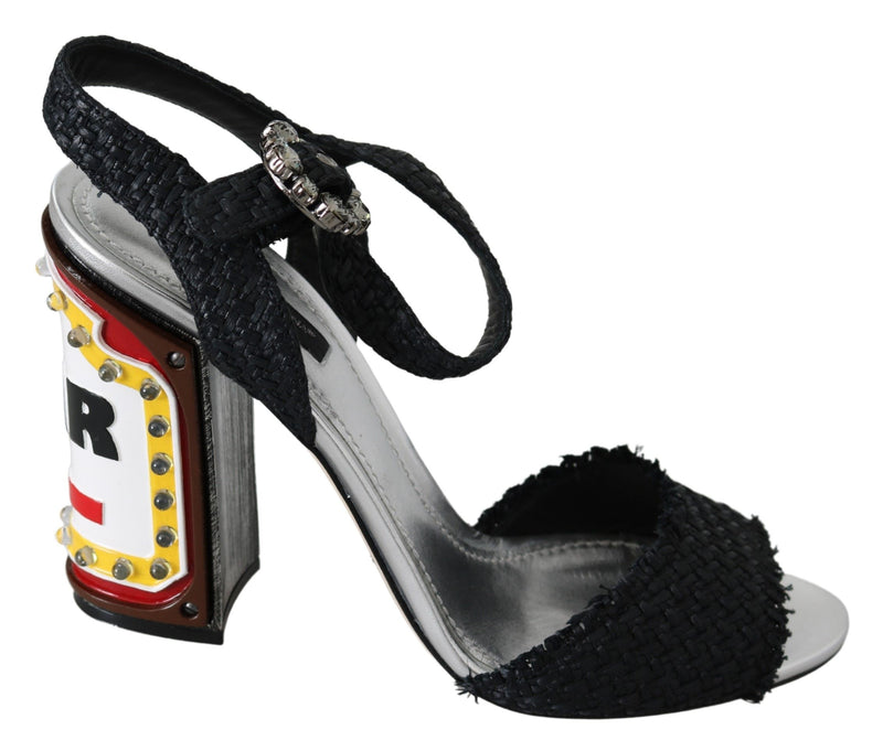 Black Crystals LED LIGHTS Sandals Shoes