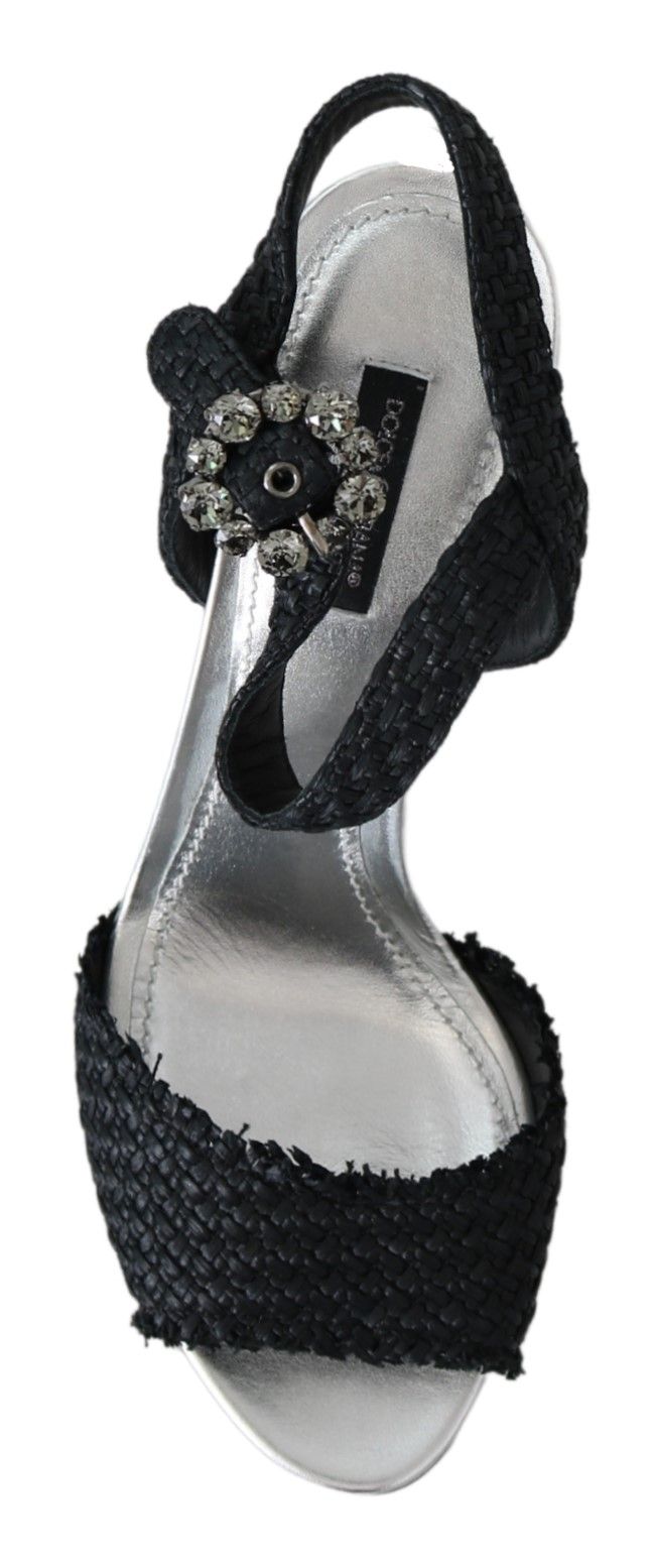 Black Crystals LED LIGHTS Sandals Shoes