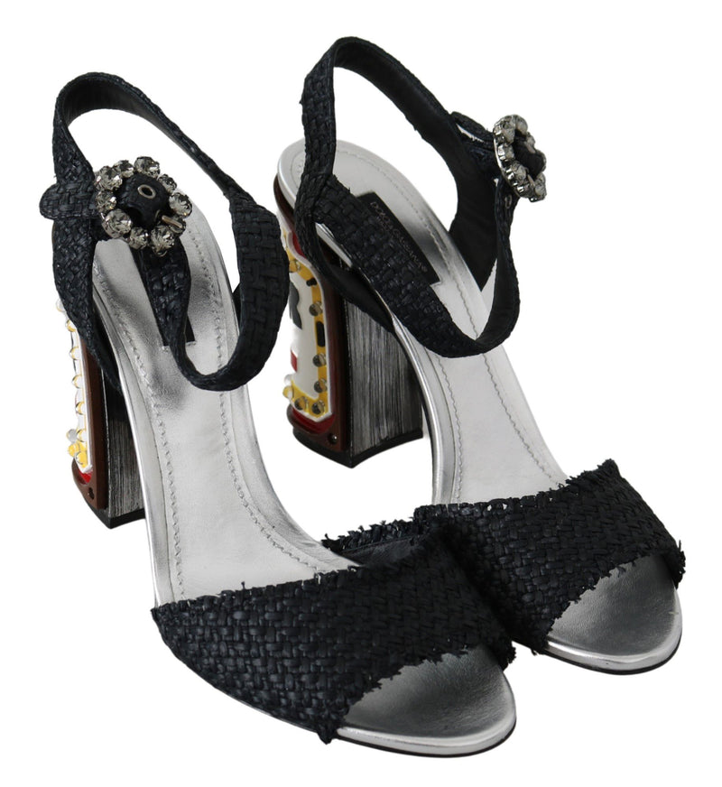 Black Crystals LED LIGHTS Sandals Shoes