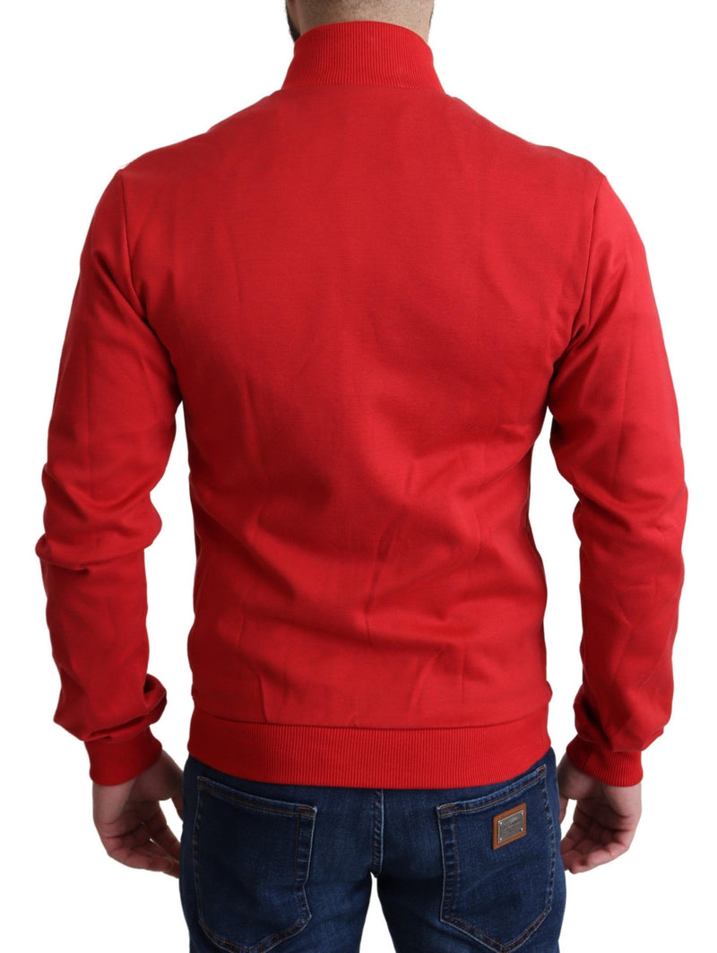 Red DG Motor Club Zippered Cardigan Sweater