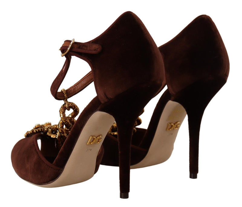 Brown Coppar Devotion Heart Sandals Shoes