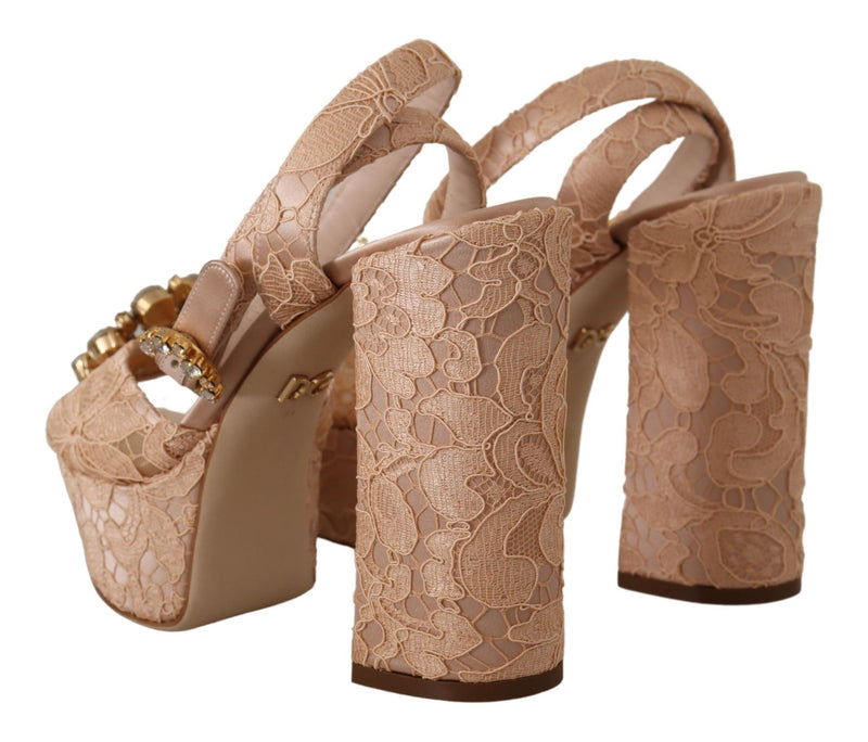 Pink Lace Taormina Platform Sandals Shoes