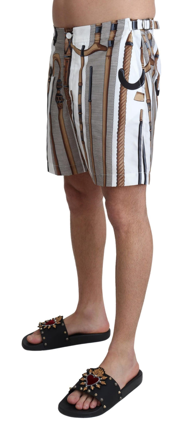 White Walking Stick Beachwear Shorts Swimshorts