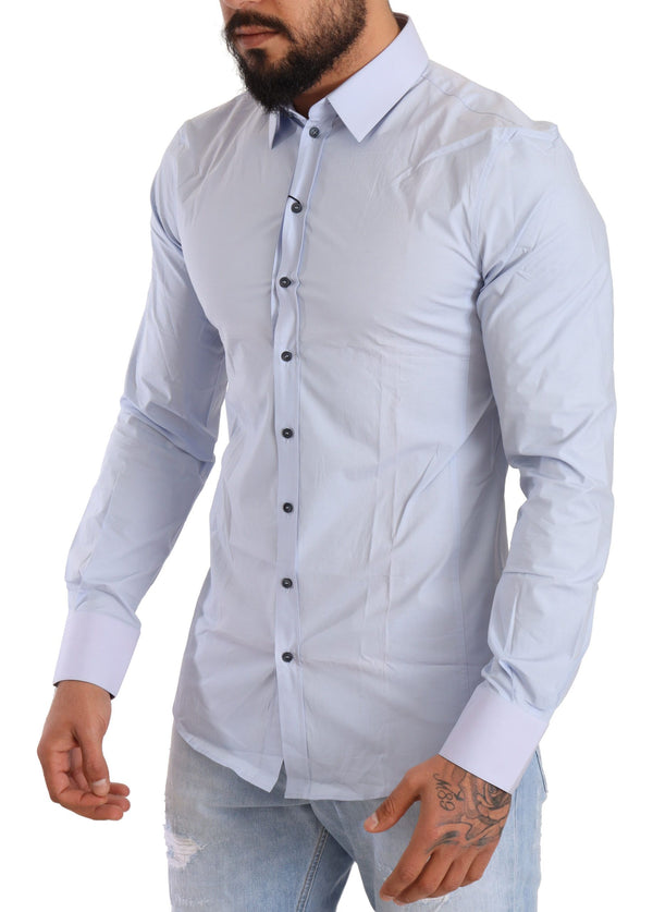 Blue Stretch Slim Fit Formal SICILIA  Shirt