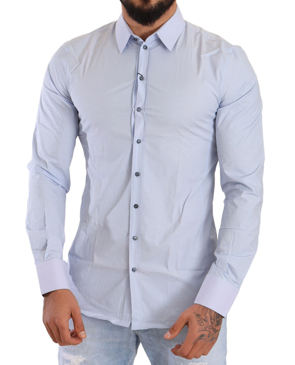 Blue Stretch Slim Fit Formal SICILIA  Shirt